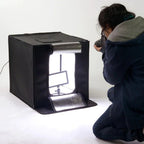 Fotodiox Pro LED Studio-in-a-Box for table photography - Includes light tent, integrated LED lighting, carrying bag and four backgrounds