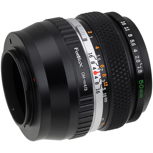 Fotodiox Lens Mount adapter - Olympus Zuiko (OM) 35mm SLR Lens to Micro Four Thirds (MFT, M4/3) Mount Mirrorless Camera Body
