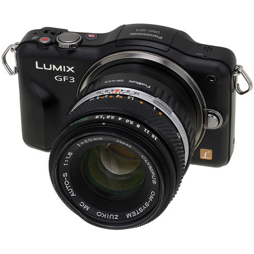 Fotodiox Lens Mount adapter - Olympus Zuiko (OM) 35mm SLR Lens to Micro Four Thirds (MFT, M4/3) Mount Mirrorless Camera Body