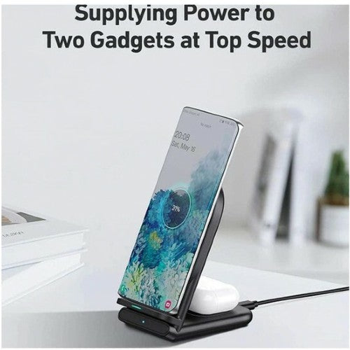 Aukey Aircore 2-in-1 Wireless Charging Stand - black