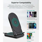 Aukey Aircore 2-in-1 Wireless Charging Stand - black