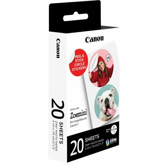 Canon Zink Circle Paper 20 Sheet