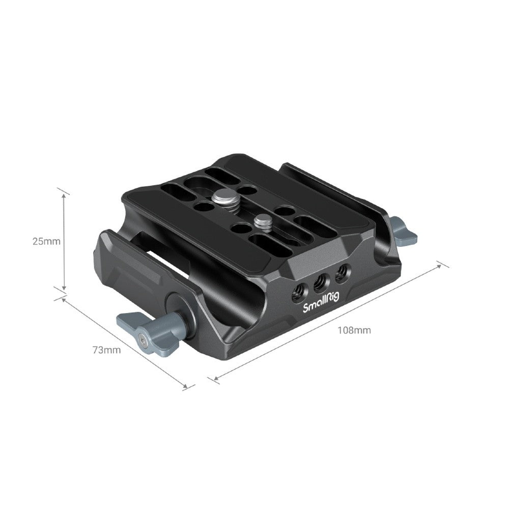 SmallRig Universal LWS Baseplate with Dual 15mm Rod Clamp