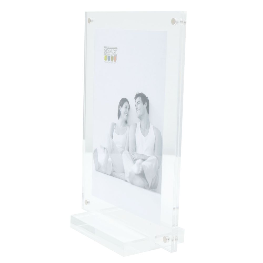 Deknudt Magnetic and transparent photo frame 6mm thick with base 10x15 S58SC1