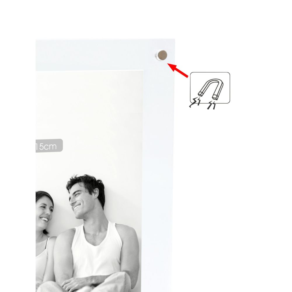 Deknudt Magnetic and transparent photo frame 6mm thick with base 10x15 S58SC1