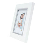 Deknudt Photo frame in white with silver trim 15x15 S41NK1