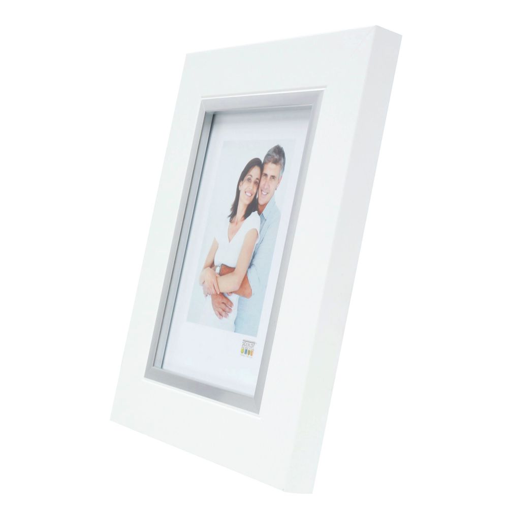 Deknudt Photo frame in white with silver trim 15x15 S41NK1