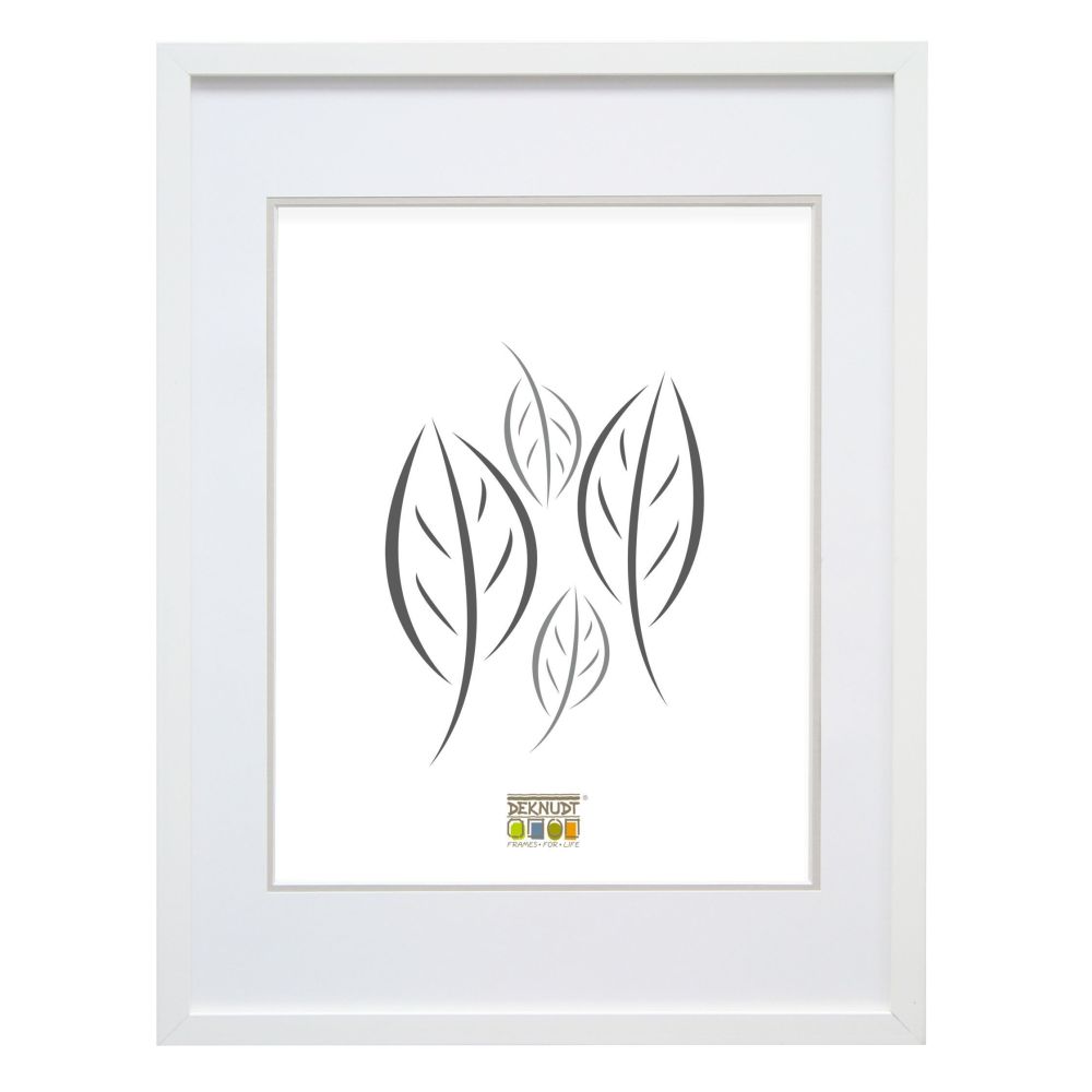 Deknudt Photo frame in white with passe-board 15x20 S43AK1