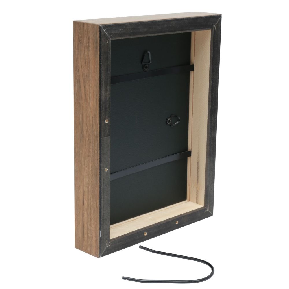 Deknudt Wooden photo frame in beige with wood-coloured side 15x20 S46PH3