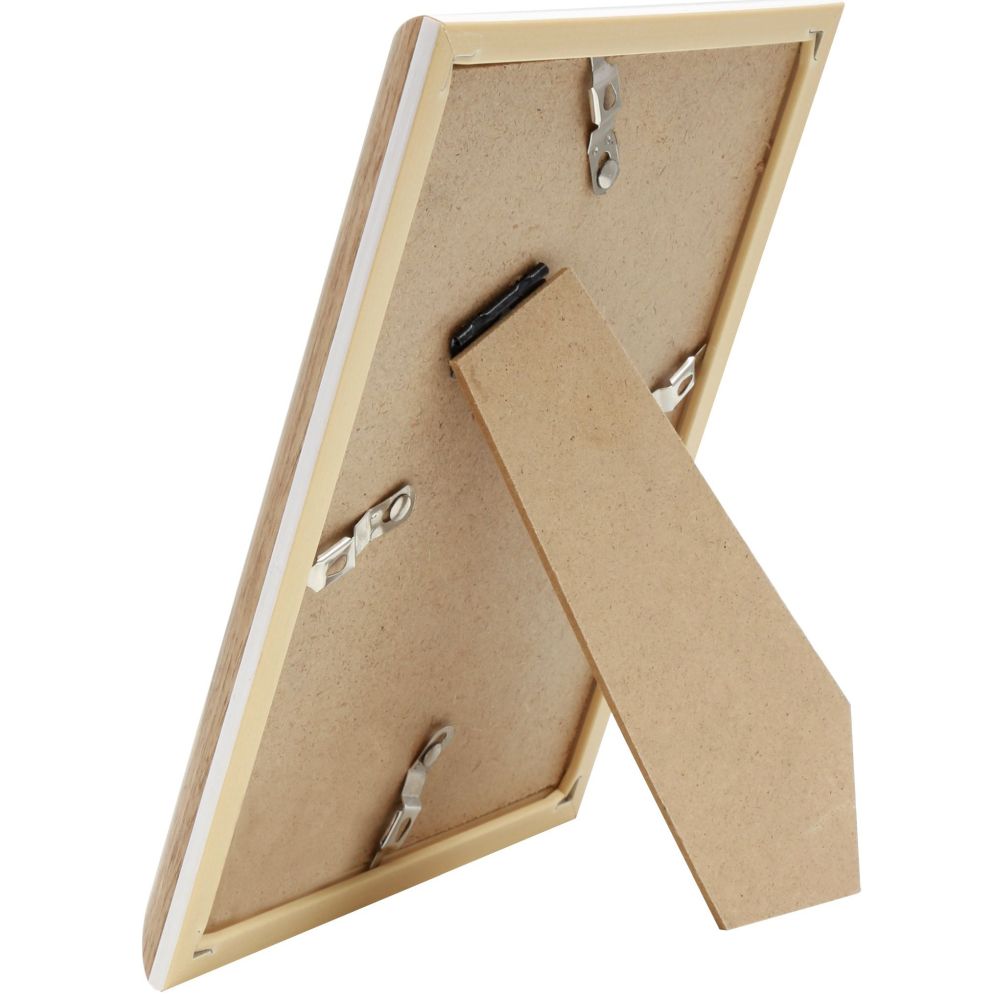 Deknudt Photo Frame in wood colour with white Trim and Passe-board 18x24