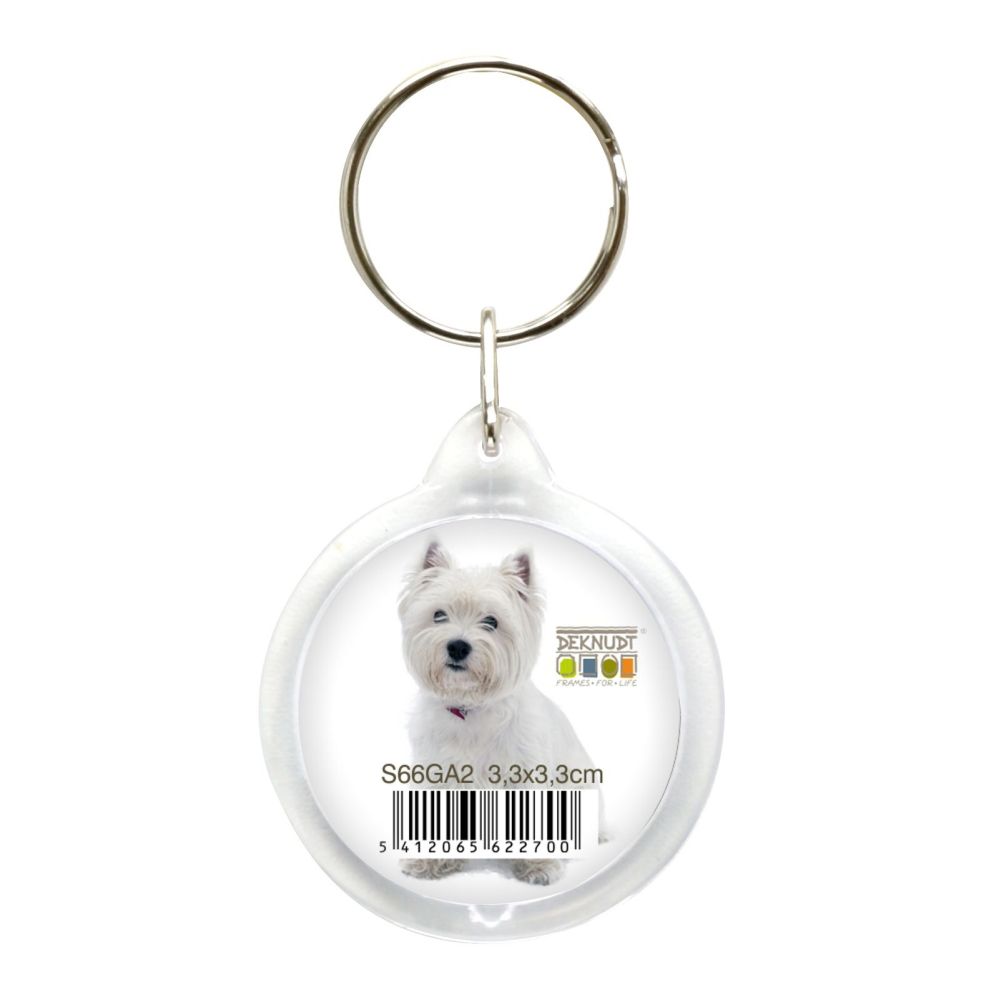 Deknudt Round photo key ring in plastic S66GA2
