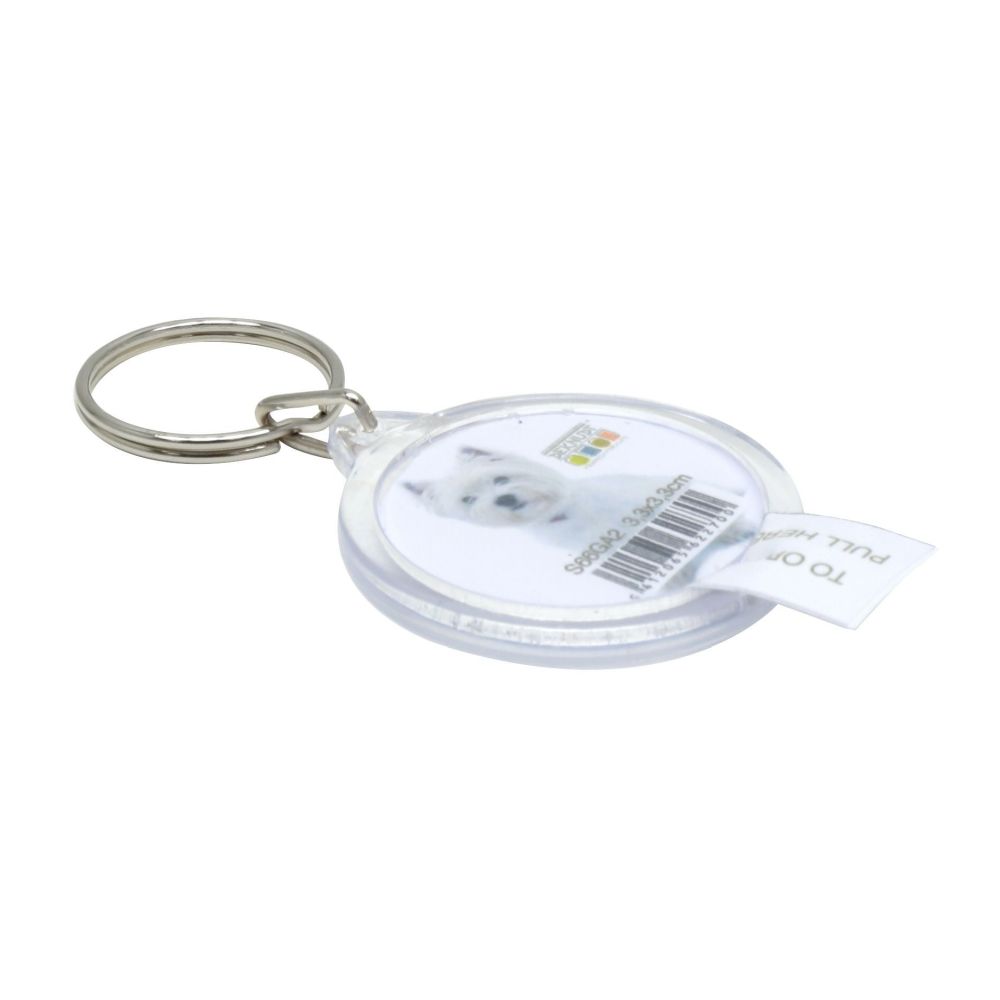 Deknudt Round photo key ring in plastic S66GA2