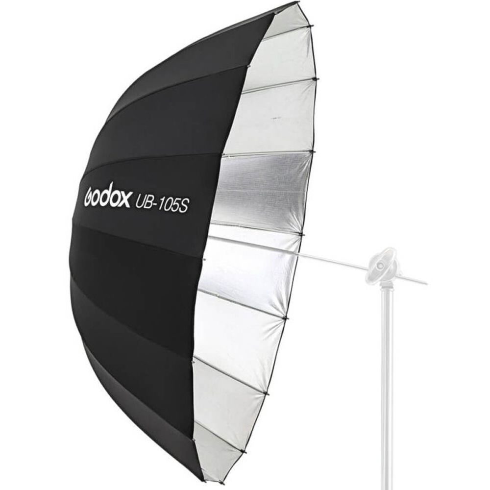 Godox UB-105S - Parabolic Reflective Studio Umbrella Silver 105cm