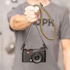 Leica 18895 Paracord belt made by COOPH black/olive green 100 cm