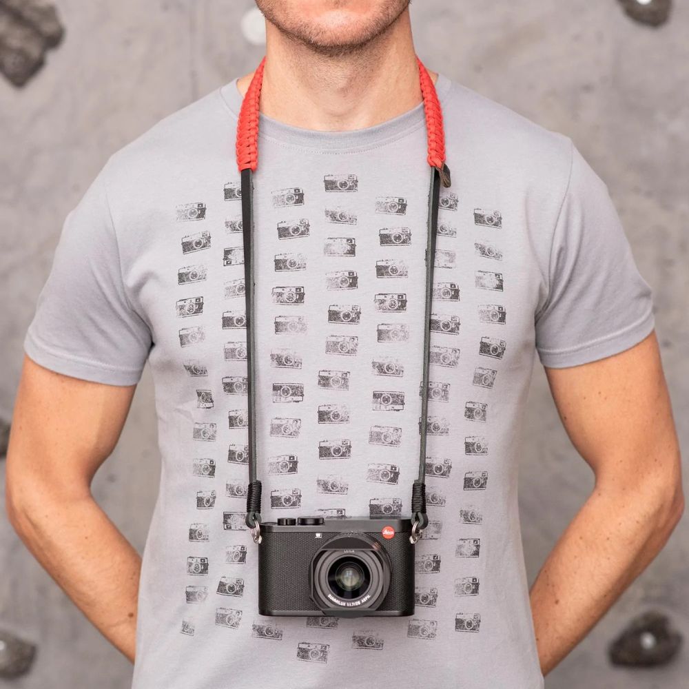 Leica 18897 Paracord belt made by COOPH black/red 100 cm
