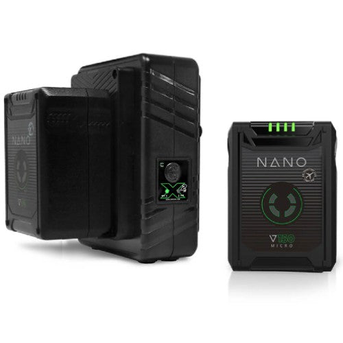 Core SWX Compact NANO Micro V-Mount Battery Kit with charger (2x NANO-V150 and 1x GPM-X2S)
