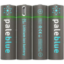 Pale Blue 4x AA Lithium Ion rechargeable battery