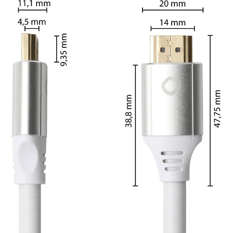 Black Magic Ultra High-Speed 4K/8K HDMI Cable 120Hz - 1.5M White