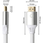 Black Magic Ultra High-Speed 4K/8K HDMI Cable 120Hz - 1.5M White