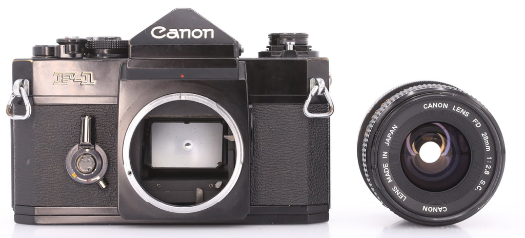 Canon F1 Body + FD 28mm F/2.8 S.C. occasion