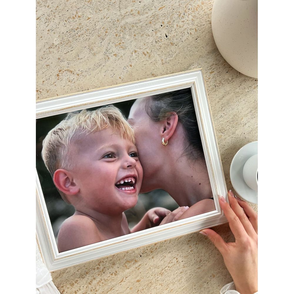 Deknudt Photo frame white with natural colour accent 18x24 S221H1