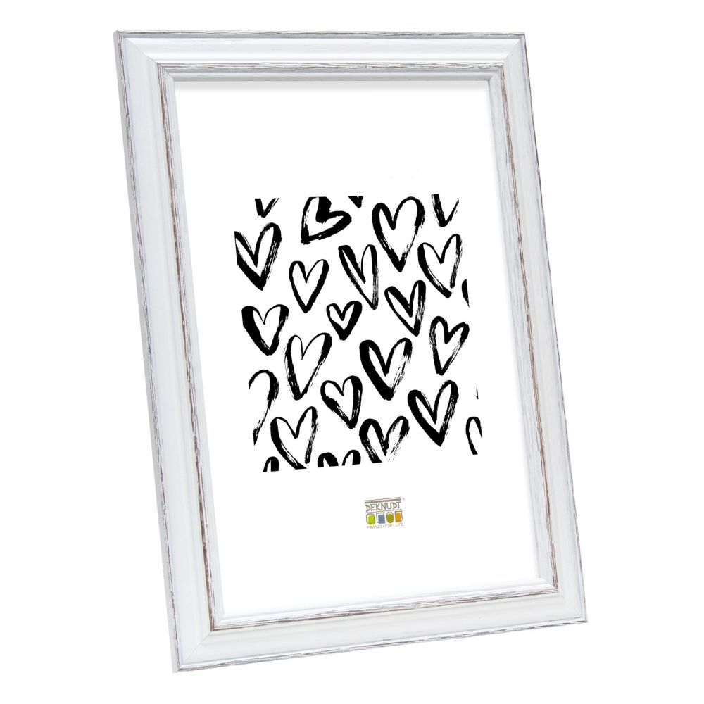 Deknudt Photo frame white with brown accent 24x30 S221H3
