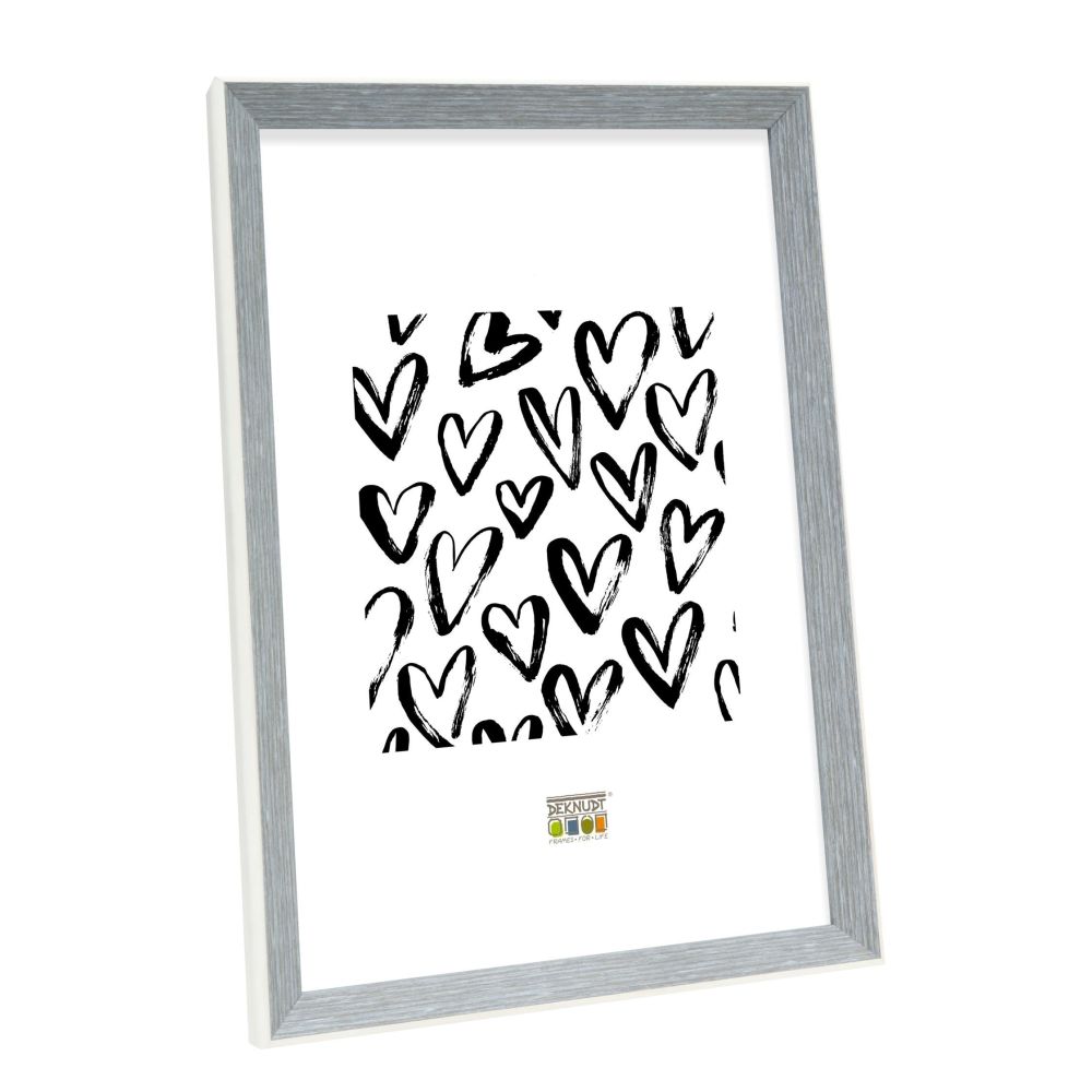 Deknudt Photo frame in grey-blue with white border 13x18 S46CH7