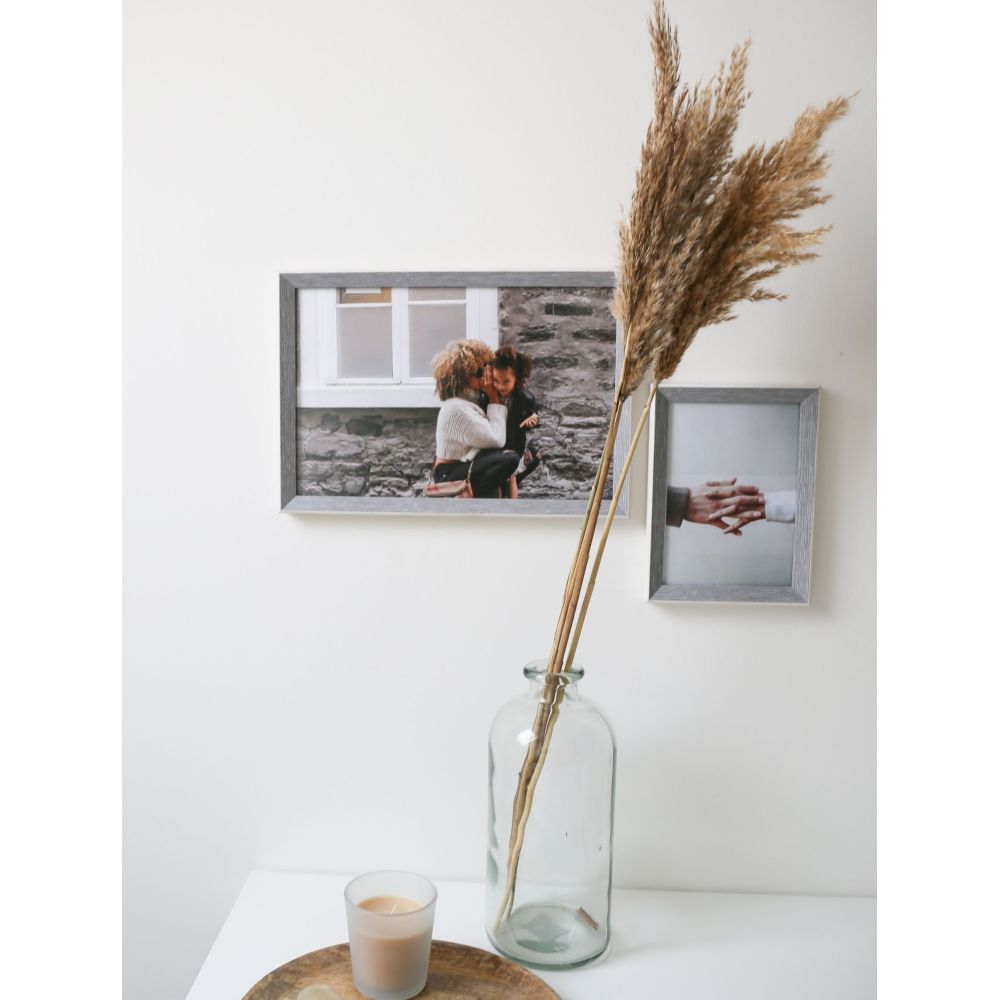Deknudt Photo frame in grey-blue with white border 13x18 S46CH7