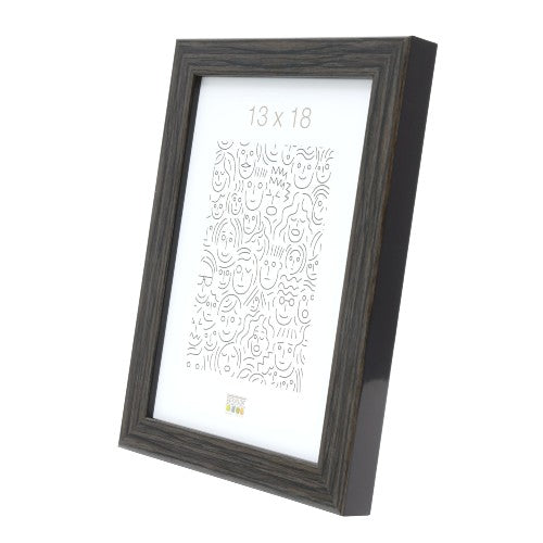 Deknudt Narrow frame in grey-brown root wood color 13x18