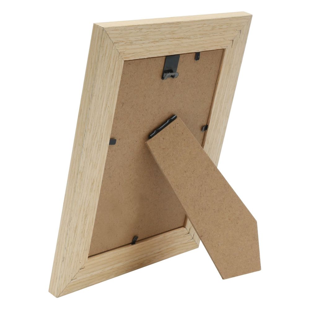 Deknudt Photo frame in plain wood with graphic motif 10x15 S46ZH9