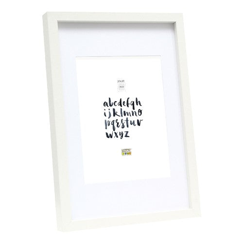 Deknudt white Photo Frame with white Passe-board 20x25