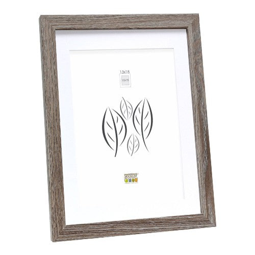 Deknudt Photo Frame in gray-tone Oak Colour with white Passe-board 18x24 S66KH3