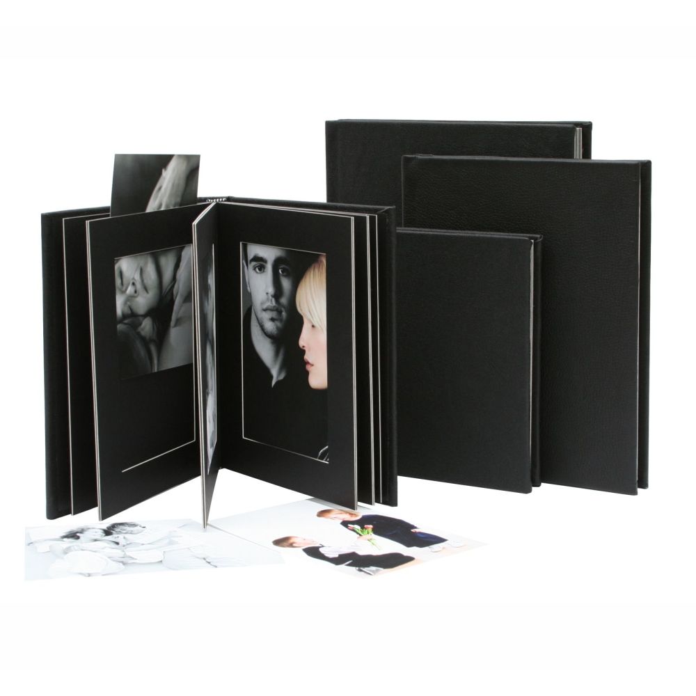 Deknudt Mount board album black with leather cover 15x20 A66DA2