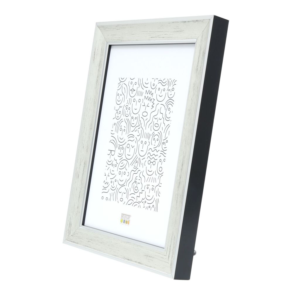 Deknudt Silver wood photo frame with dark gray shading 20x30 S40YOUR2