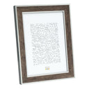Deknudt Wooden photo frame in dark brown wood color with silver trim 15x15 S40YOUR3