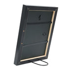 Deknudt Wooden photo frame in dark brown wood color with silver trim 15x15 S40YOUR3