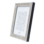 Deknudt Silver-colored wooden photo frame with dark brown crackle finish 15x15 S40YOUR9