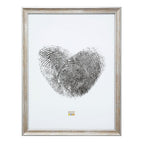 Deknudt Silver-colored wooden photo frame with dark brown crackle finish 15x15 S40YOUR9