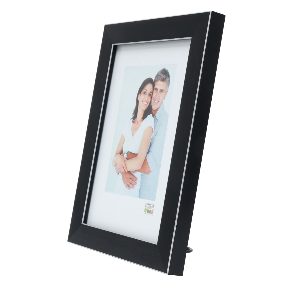 Deknudt Black photo frame with edge in silver 30x30 S41VK2
