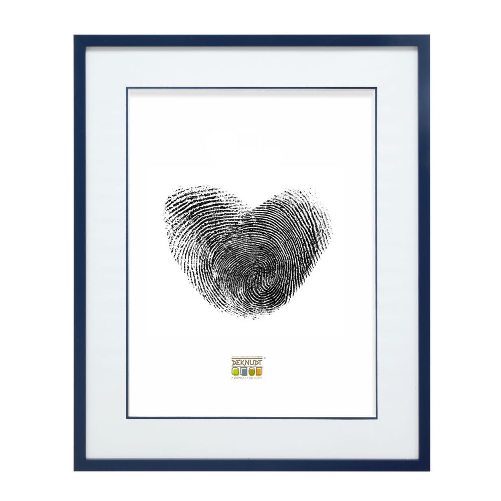 Deknudt Photo frame in blue with passe-board 13x18 S43AM6