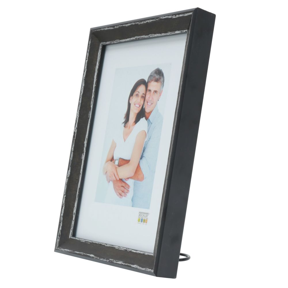 Deknudt Photo frame in black with silver piping 13x18 S46DF2