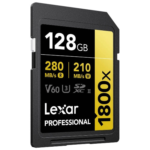 Lexar Professional SDXC 128GB BL 1800x UHS-II V60 gold