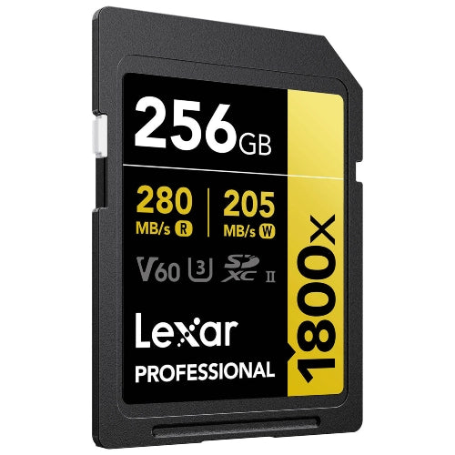 Lexar Professional Gold SD Card UHS-II - R280/W205 MB/s - 256GB - V60