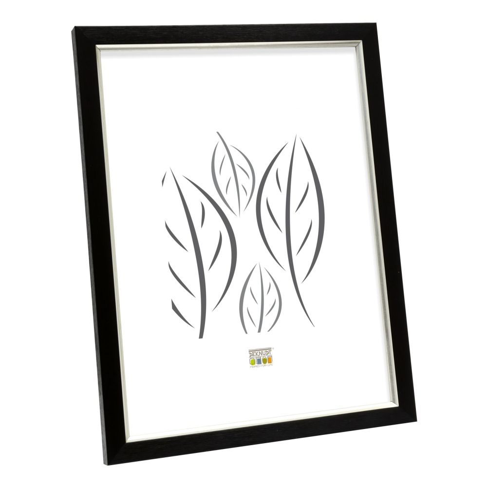 Deknudt Frame in black with silver-colored piping 15x20 S46AF2