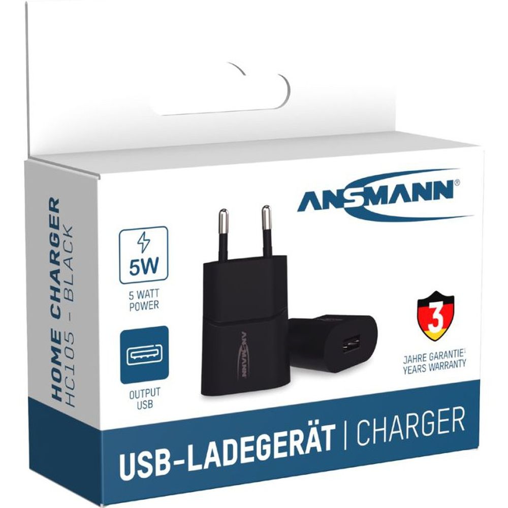 Ansmann HC105 Charger black, USB charger