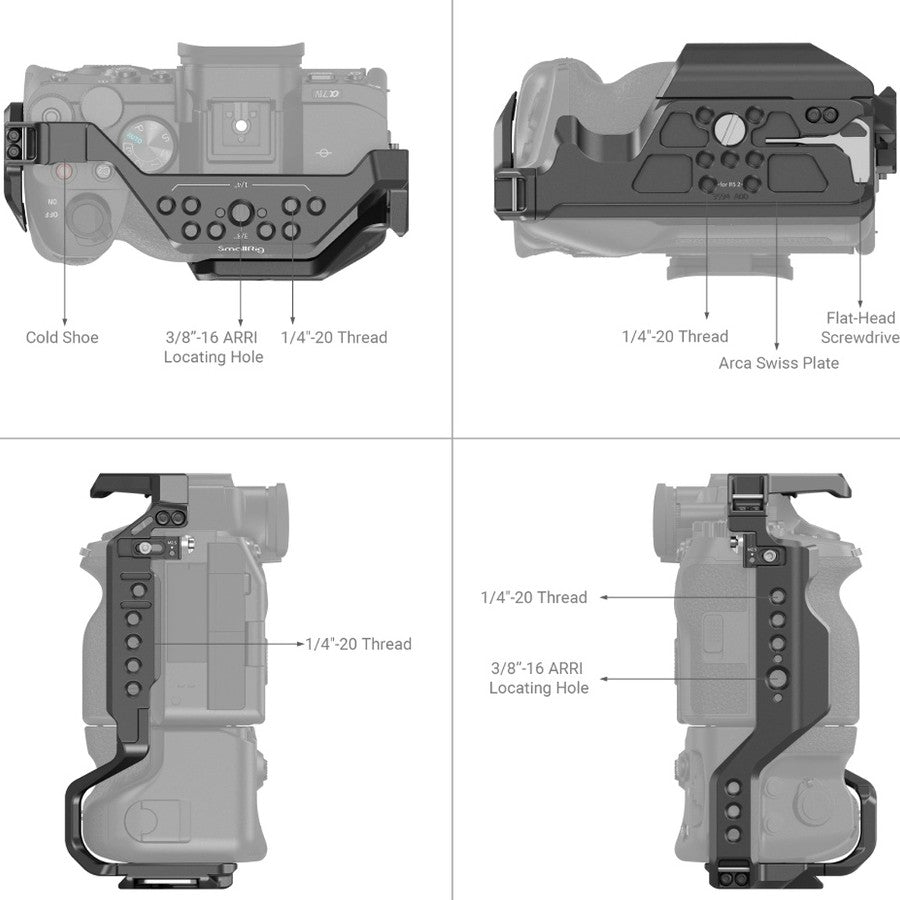 SmallRig 3594 Cage for Sony Alpha 7S III/Alpha 7 IV/Alpha 7R IV/Alpha 1 with VG-C4EM Battery grip