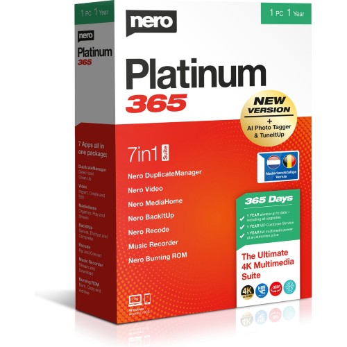 Nero Platinum 365 - 1 User / 1 Year Multi-Language *Digital License*