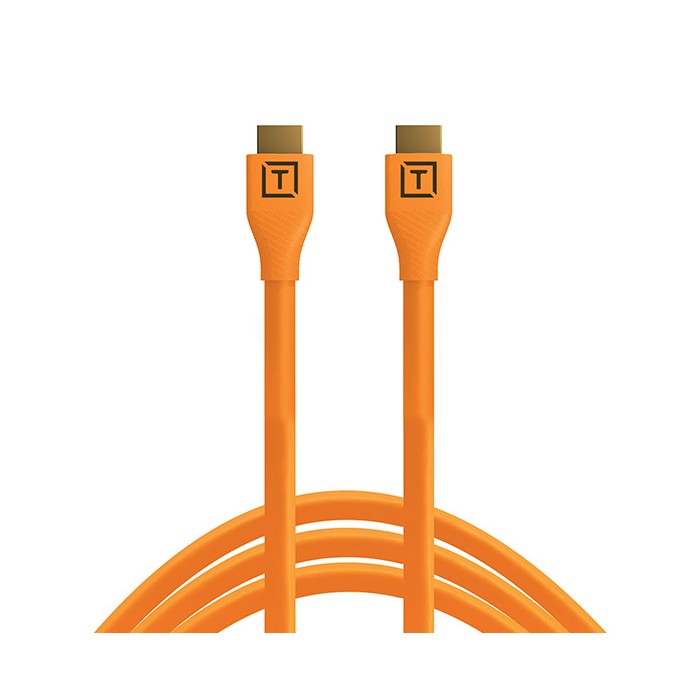 Tether Tools TetherPro HDMI Mini to HDMI 2.0, 15' (4.6m), Orange