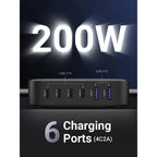 Ugreen 40914 GaN 200W Desktop Charger (6 port)