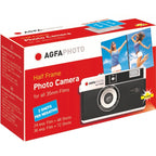 AgfaPhoto Reusable Half Frame Photo Camera, Black, Analog